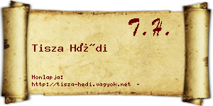 Tisza Hédi névjegykártya